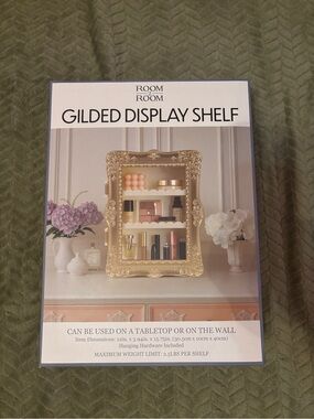 Room2Room Gold Gilded Display Shelf - Ornate Wall & Table Accent Never Opened